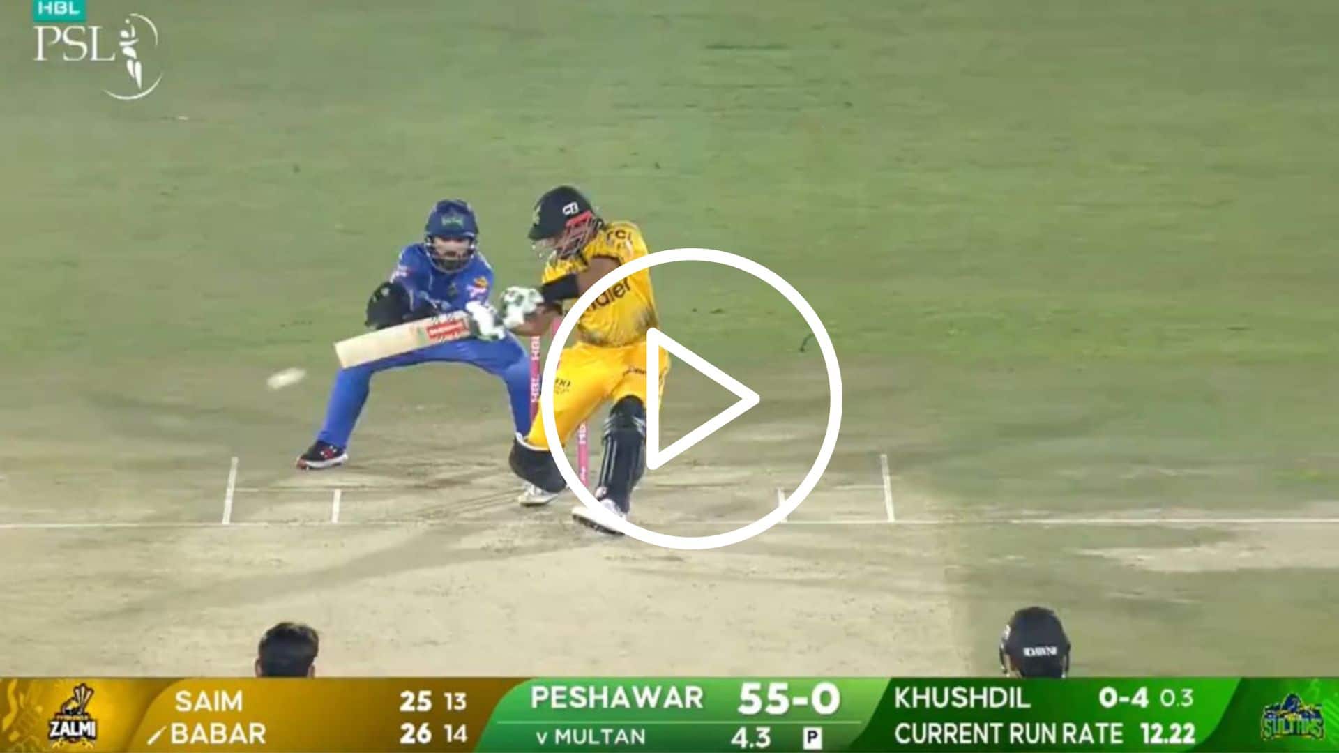 [Watch] Babar Azam Exhibits Class With Two Timely Boundaries Vs Multan Sultans In PSL